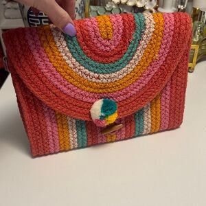 Source Unknown Multicolor Woven Clutch